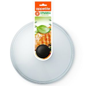 Крышка стеклянная с металлическим ободком 16 см