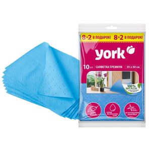 Салфетка сверхвлаговпитывающая Премиум YORK 8+2шт. (35х50 см)