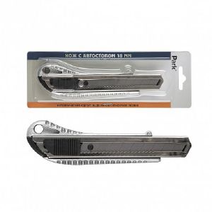 Нож технический Park 18 мм с автостопом, металлический корпус