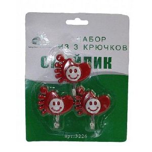 [3226] Набор из 3-х крючков«улыбка»