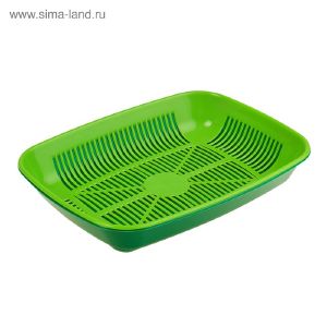 Туалет округлый с сеткой 33,5 х 25 х 6 см, темно-зеленый/светло-зеленый 3275758