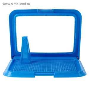 Туалет многофункциональный (под пеленку, со съемной сеткой), 49х36,5х4 см, синий 3880616