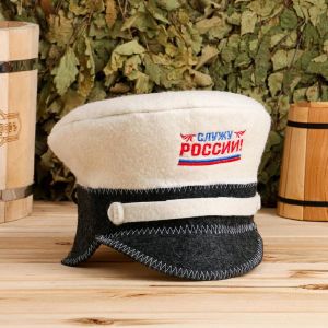Шапка для бани Фуражка «Служу России» 2617678