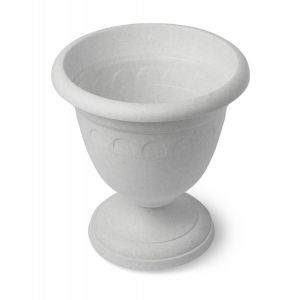 [С135М] Вазон высокий Колывань 5.6л д26см мрамор