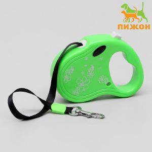 Рулетка «Цветы», 3 м, до 10 кг, зелёная 5665709