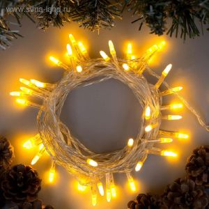 НИТЬ DCR. 5 м, Игла, IP20, Н.С. LED-50-220V, 8 режимов, ЖЕЛТЫЙ 1080515