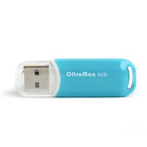 Флешка OltraMax 230, 8 Гб, USB2.0, чт до 15 Мб/с, зап до 8 Мб/с, синяя 9308380