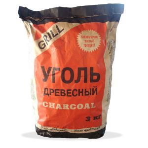 Уголь древесный 3 кг