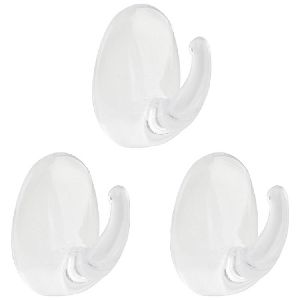 Набор крючков на самоклеящейся основе «Прозрачные», 3 шт (пластмасса)