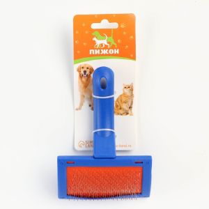 Пуходерка без капель, эргономичная ручка, 10 х 15 см, синяя   7437962