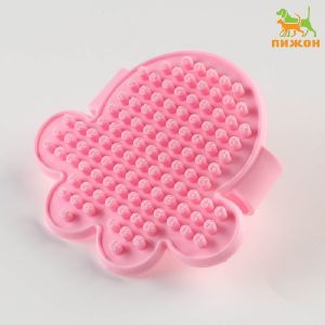 Щётка-наладонник «Лапа», 10,5 см, розовая   7437985