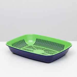 Туалет округлый с сеткой 33,5 х 25 х 6 см, ярко-зелёный/тёмно-синий 6479299