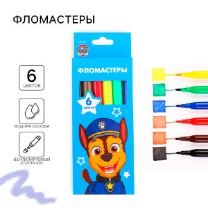 Фломастеры, 6 цветов, Paw Patrol   4491427