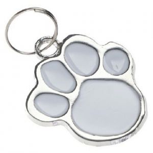 Адресник фигурный под гравировку «Лапа», 2,6 х 3,2 см, белый  7305929