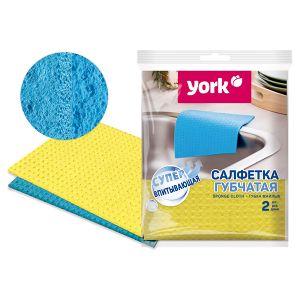 [024170] Салфетка губчатая YORK 2шт. (18х20 см)