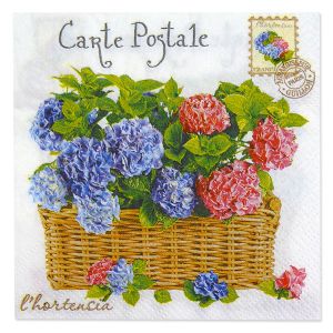 Салфетки бумажные 24*24см 3сл 25шт ГОРТЕНЗИЯ Bouquet de Luxe 37095