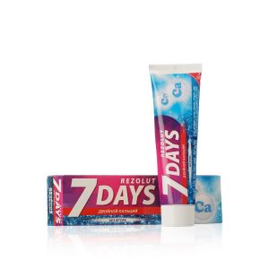 Зубная паста 7 days Rezolut « Двойной кальций » без фтора 100мл