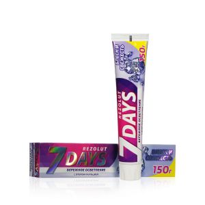 Зубная паста 7 days Rezolut отбеливание Бережное осветление 150 г.