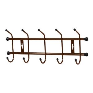 Вешалка настенная Nika, 5 крючков, 48,5 x 18 x 6,7 см, медный антик