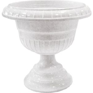 [ING1449МР] Вазон на ножке малый  D 280 мм мраморный