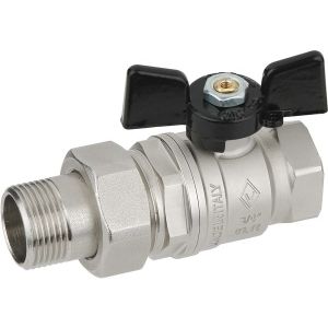 Кран шаровый 3/4" ВР-НР BUGATTI Бабочка американка прямая