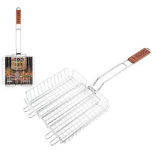 Решетка для барбекю ECOS Х-381D (глубокая регул.глубина, р-р 22x22 см, общая длина 58 см)