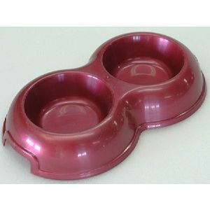 HOMEPET 2х200 мл миска для животных красный перламутр