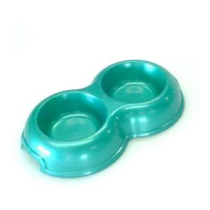 HOMEPET 2х200 мл миска для животных бирюзовый перламутр