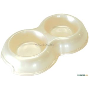 HOMEPET 2х200 мл миска для животных бежевый перламутр