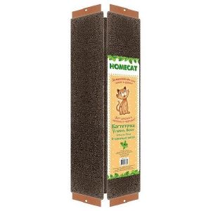 Когтеточка Homecat 58х21 см с кошачье мятой угловая