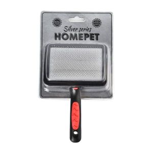 Пуходерка Homepet Silver Series 18х11,5 см размер М, пластиковая, с каплей