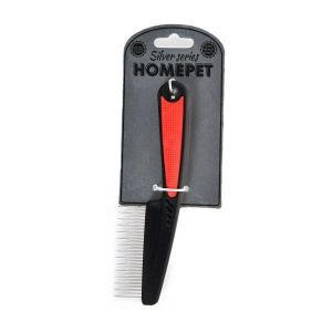 HOMEPET SILVER SERIES 20 см х 2,5 см 31 зуб расческа металлическая