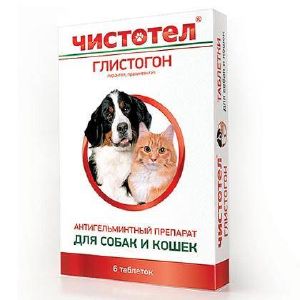 Глистогон ЧИСТОТЕЛ Таблетки для кошек и собак 6 шт