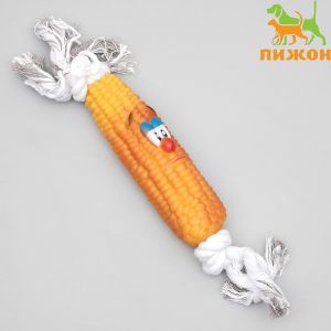 Игрушка на канате «Кукуруза» для собак, 30 см (кукуруза 14 см)   3122054