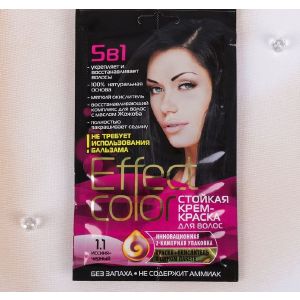 Стойкая крем-краска для волос Effect Сolor тон иссиня-черный, 50 мл 2729905