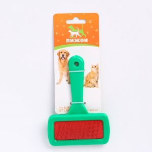 Пуходёрка «Симпл» без капель с пластиковой ручкой 9,2 х 13,2 см, зелёная   7437883