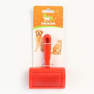 Пуходерка без капель полукруглая, 8,5 х 13 см, красная   7437957