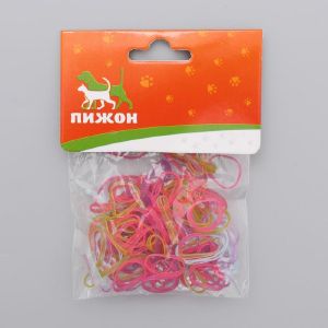 Резинки для животных повышенной прочности «Пастель», набор 100 шт, микс цветов 910817