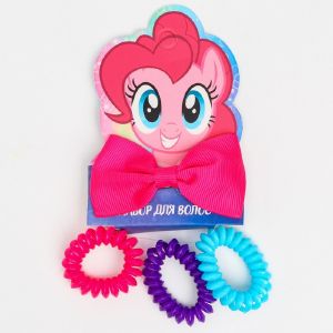 Набор для волос заколка+резинки 3 шт «Пинки Пай», My little Pony