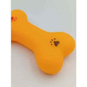 Игрушка-пищалка для собак Рыжий кот «Кость» 8,5 см