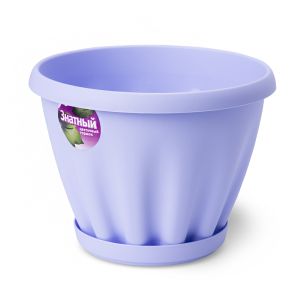 Горшок «Знатный» сиреневый с поддоном d140 1 л