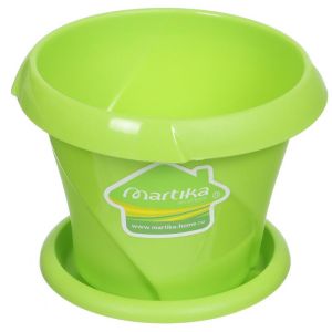 [С386САЛ] Кашпо «Флориана» с поддонником 2,8л Д215 салатовое