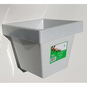 Кашпо Квадро 1,5 л  Белый гранит 50702