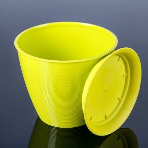 Кашпо Мальта фисташковый  с подд. d-14 h-12 см, 1.1 л 054576