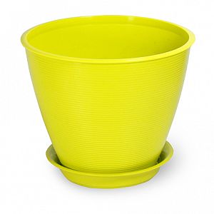 Кашпо Мальта с поддоном D-18 H-15 см, 2.2 л Фисташковый 056532