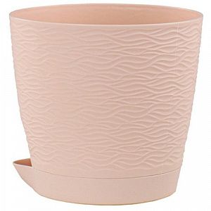 Кашпо Блюз с поддоном Пудра D-14 H-13 см 1,2 л КШ-8683 060093