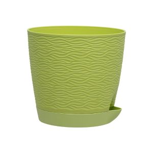 Кашпо Блюз с поддоном Фисташковый D-14 H-13 см 1,2 л КШ-8684 060095