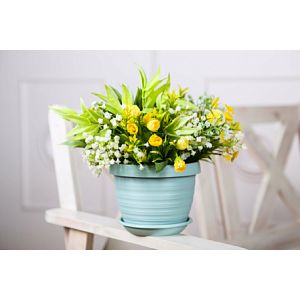 [065121] Цветочный горшок «Толедо» d-20 3 л мята с поддоном