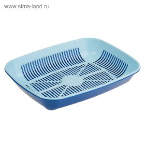 Туалет округлый с сеткой 33,5 х 25 х 6 см, сине-голубой 3275760