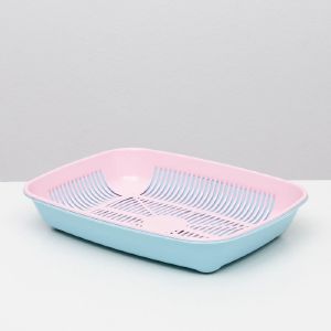 Туалет округлый с сеткой 33,5 х 25 х 6 см, розовый/голубой 6479297